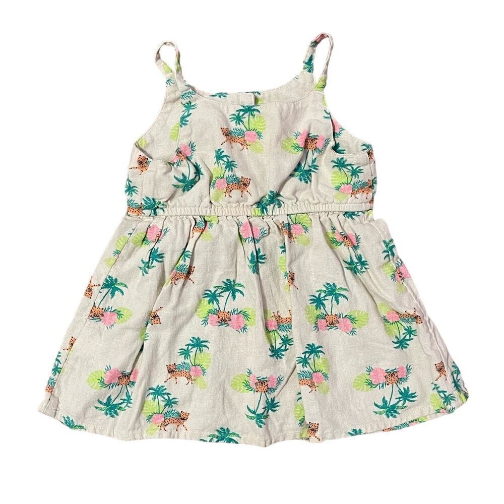 Okie Dokie Linen Leopard Jungle Dress